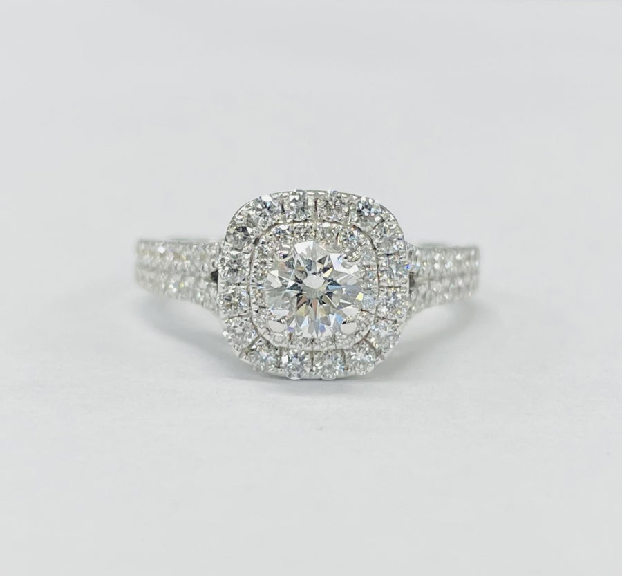 Vera Wang 1 1/2CTW Double Halo Engagement Ring