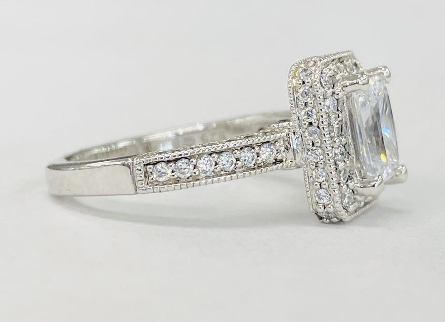 Romance - Vintage Inspired Pave Diamond Diamond Setting