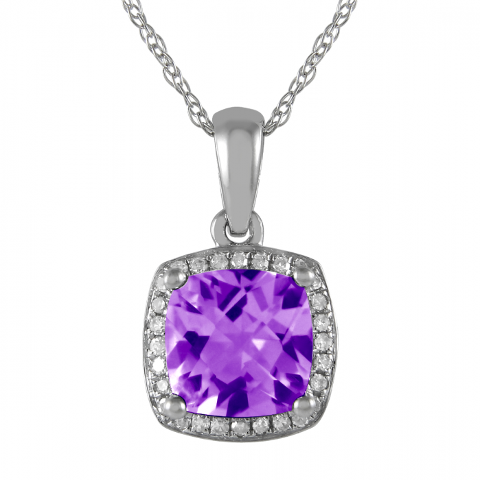 Feburary Birthstone Diamond necklace