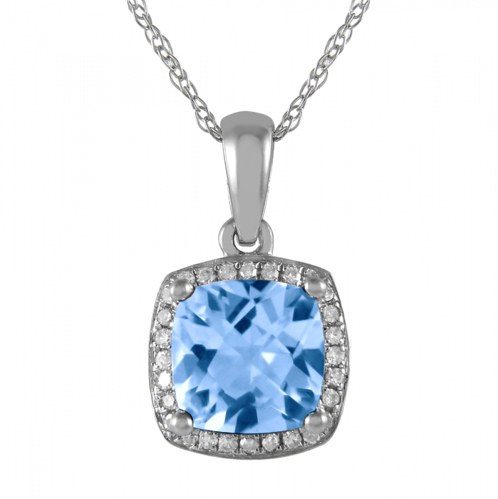 Decemeber Birthstone Diamond Necklace