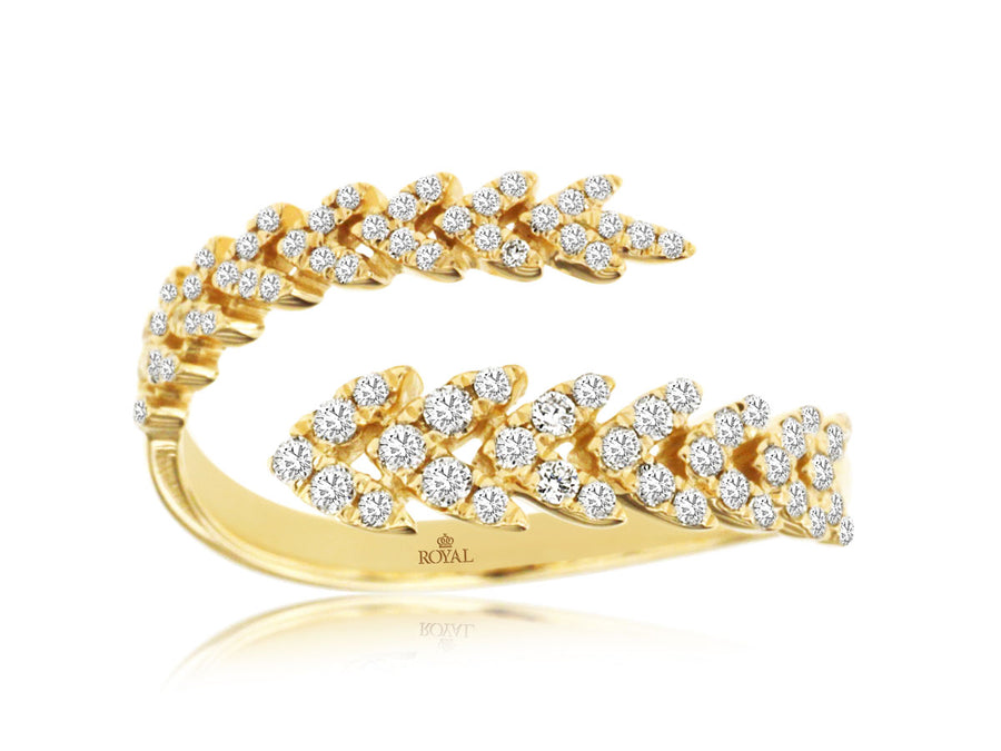 Yellow Gold Modern Fashion Diamond Ring