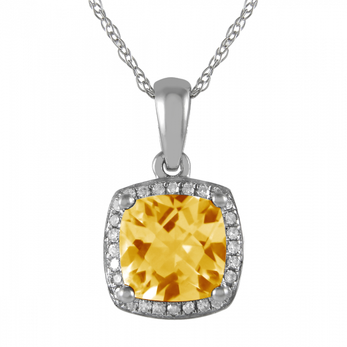 November Birthstone Diamond Necklace
