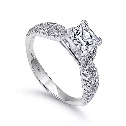 Peyton - 14K White Gold Princess Cut Diamond Engagement Ring