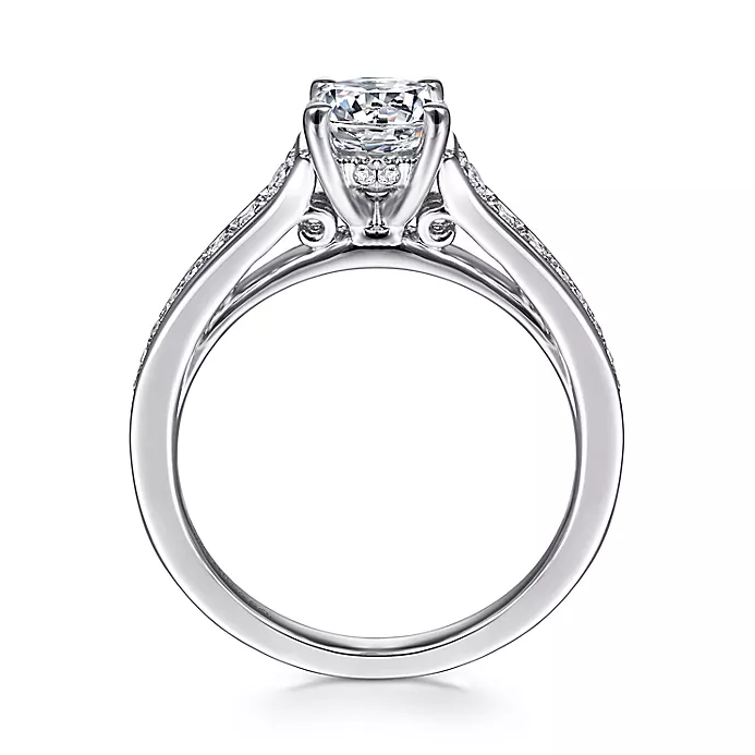 Cameron - 14K White Gold Round Diamond Engagement Ring