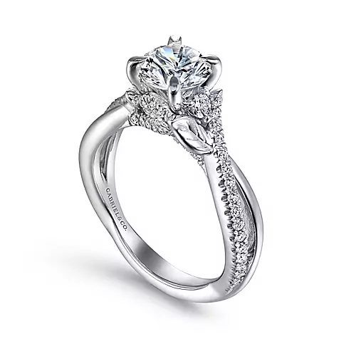 Blakely - 14K White Gold Round Diamond Engagement Ring