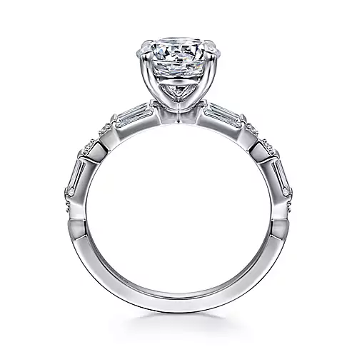 Dariella - 14K White Gold Round Diamond Engagement Ring