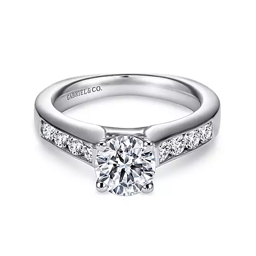 Anderson - 14K White Gold Round Diamond Engagement Ring