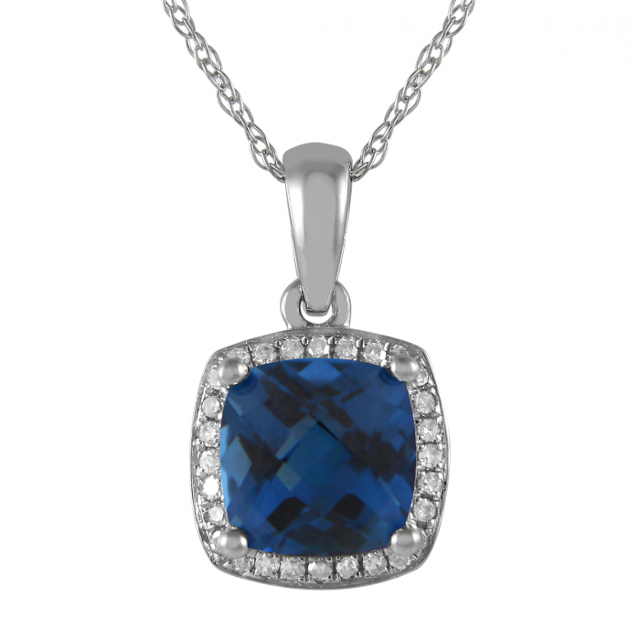 September Birthstone Diamond Necklace