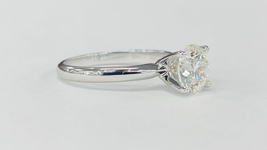 White Gold Certified 1.57CT Solitare Diamond Engagement Ring