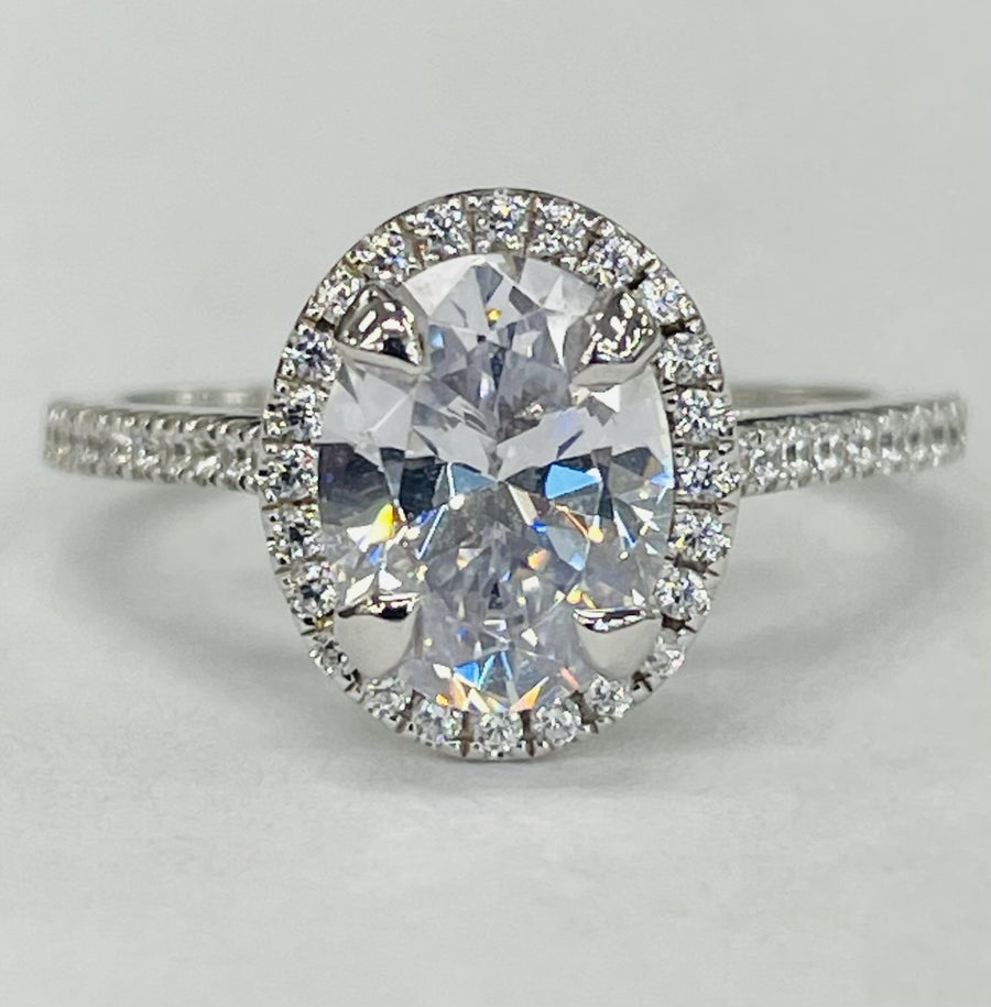 Noam Carver - Oval Halo Diamond Engagement Ring