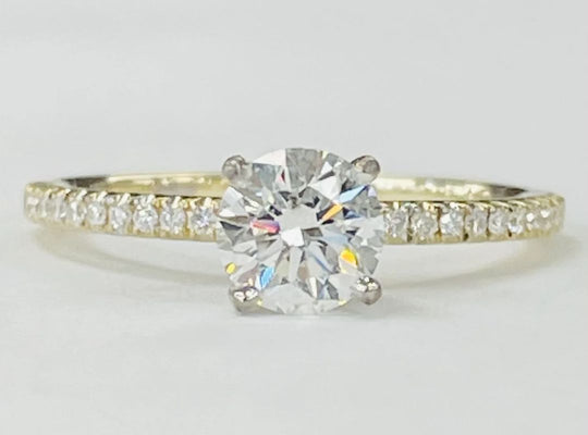 Ring of the Week: Yellow Gold 3/4CT Accented Solitaire