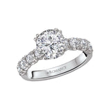 8-Stone Semi-Mount Diamond Engagement Ring