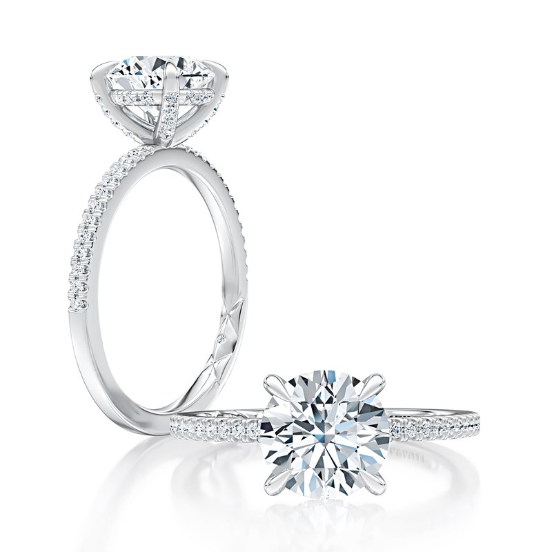 A.JAFFE Round Cut Engagement Ring