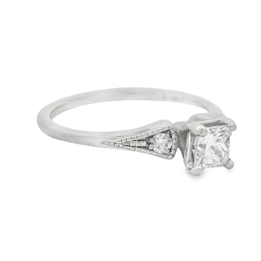 Princess Cut VVS2/H GIA Certified Diamond Engagement Ring