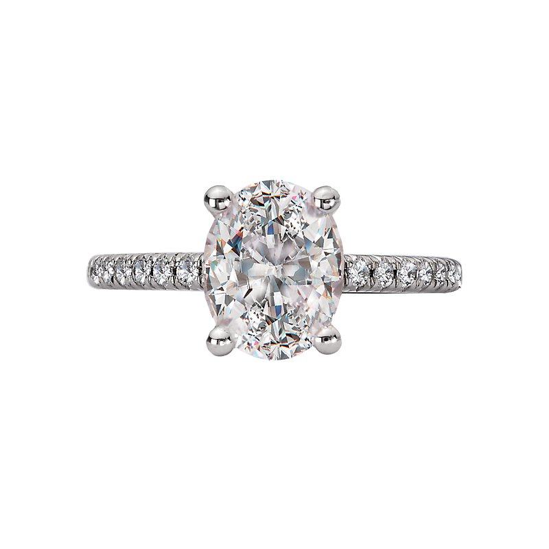 Peg Head Semi-Mount Diamond Ring