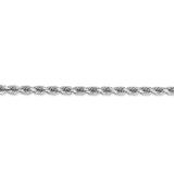 Quality Gold 10KT White Gold Rope Chain – 30in Length, 4mm Semi-Solid Necklace