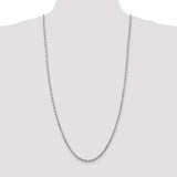 Quality Gold 10KT White Gold Rope Chain – 30in Length, 4mm Semi-Solid Necklace