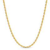 10K Yellow Gold 22‑Inch Thick Rope Chain Necklace