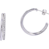 Classic of New York – 10K White Gold Diamond Earrings, 0.33CTW Round Brilliant Diamonds