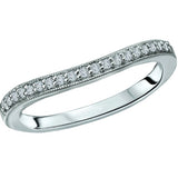 Romance Curved Diamond Wedding Band – 113497-WCZ