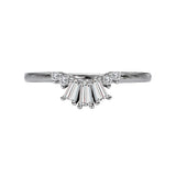 Romance #113918-W Diamond Nesting Wedding Band in 14K White Gold