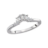 Romance #113918-W Diamond Nesting Wedding Band in 14K White Gold