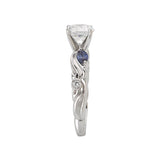 Sapphire and Diamond Semi-Mount Ring