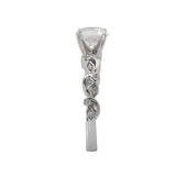 Romance - Elegant Swirl Floral Diamond Setting