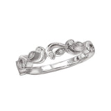 Romance LaVie Matching Swirl Design Diamond Wedding Band