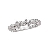 Platinum Matching Leaf Diamond Ring