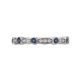 Romance Sapphire & Diamond Wedding Band – 115420-W