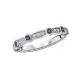 Romance Sapphire & Diamond Wedding Band – 115420-W