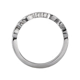 Lavie Scalloped Milgrain Diamond Band in 14K White Gold