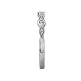 Lavie Scalloped Milgrain Diamond Band in 14K White Gold