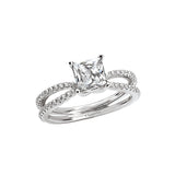 Romance 117111-100K Split Shank Semi-Mount Diamond Ring in 14K White Gold
