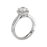 Romance 117221-100K Classic Diamond Semi-Mount Engagement Ring in 14K White Gold