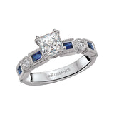 Romance - Vintage Inspired Diamond And Sapphire Setting