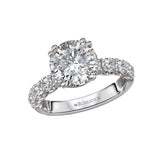Romance 8-Stone Semi-Mount Diamond Engagement Ring