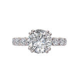 Romance 8-Stone Semi-Mount Diamond Engagement Ring
