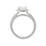 Romance - Simple Cushion Halo Diamond Setting