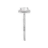 Romance - Simple Cushion Halo Diamond Setting