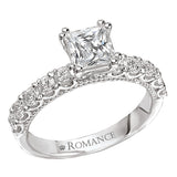 Peg Head Semi-Mount Diamond Ring