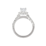 Romance - Simple Oval Halo Diamond Setting