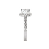 Romance - Simple Oval Halo Diamond Setting