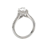 Romance - Pear Halo Diamond Accented Setting