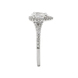 Romance - Pear Halo Diamond Accented Setting