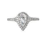 Romance - Pear Halo Diamond Accented Setting