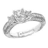 Romance - Three Stone Pave Diamond Setting