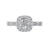 Romance Halo Semi Mount Ring # 117907-CR100K