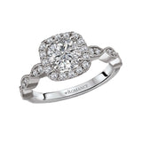 Romance Halo Semi Mount Ring # 117907-CR100K